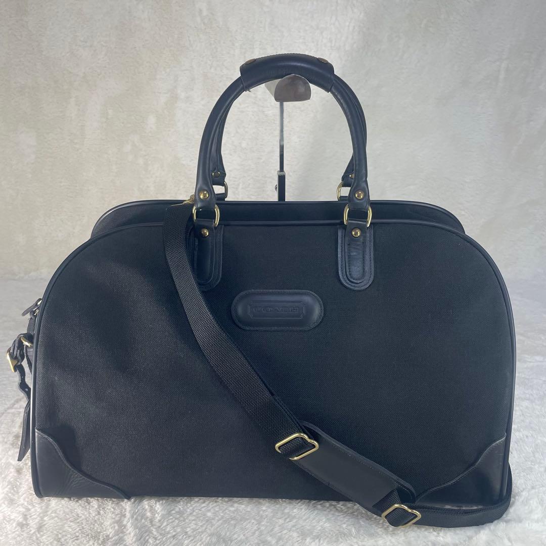 【美品】 COACH コーチ ボストンバッグ 2WAY 大容量 ブラック 南京錠