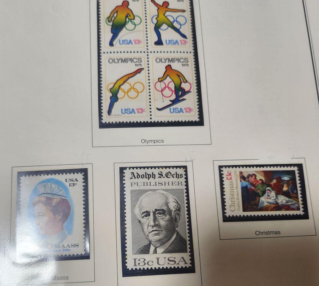 アメリカ　使用済み切手 一冊 1893-1977 1c-13cents