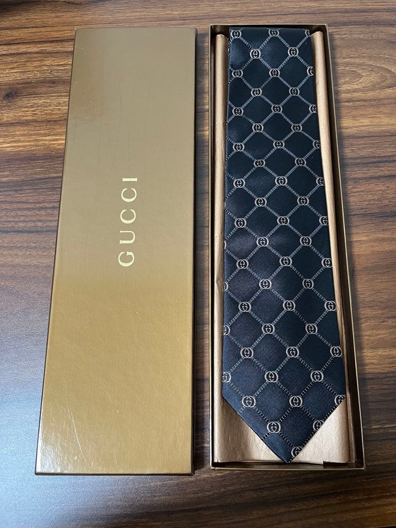 Y.m【箱付き 美品】GUCCI グッチ ネクタイ 2008年ビンテージ