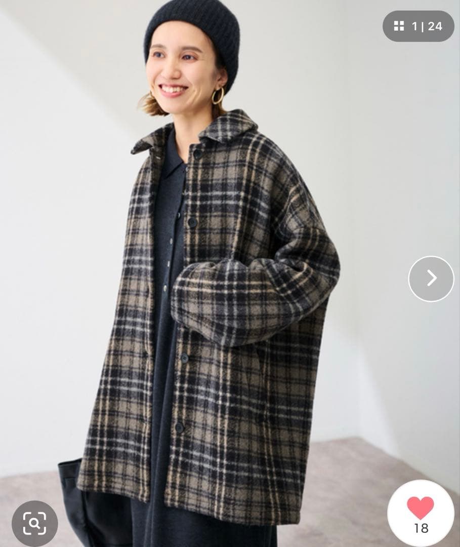 FRAMEWORK PRIMAチェックコート 36