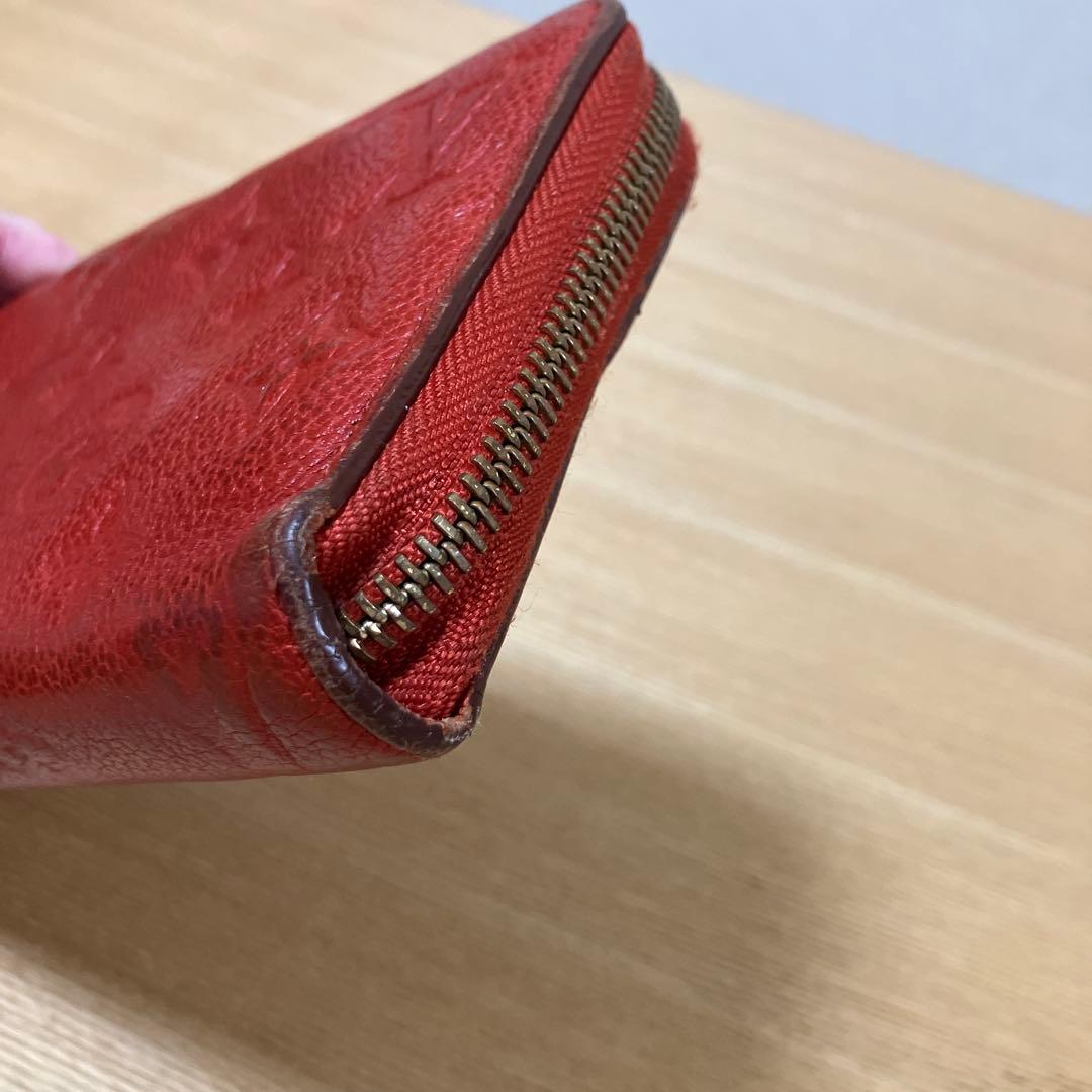正規品 ルイヴィトン アンプラント 長財布 レッド