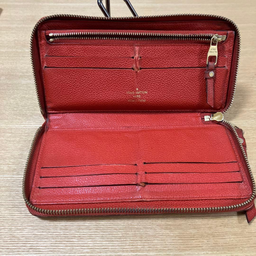 正規品 ルイヴィトン アンプラント 長財布 レッド