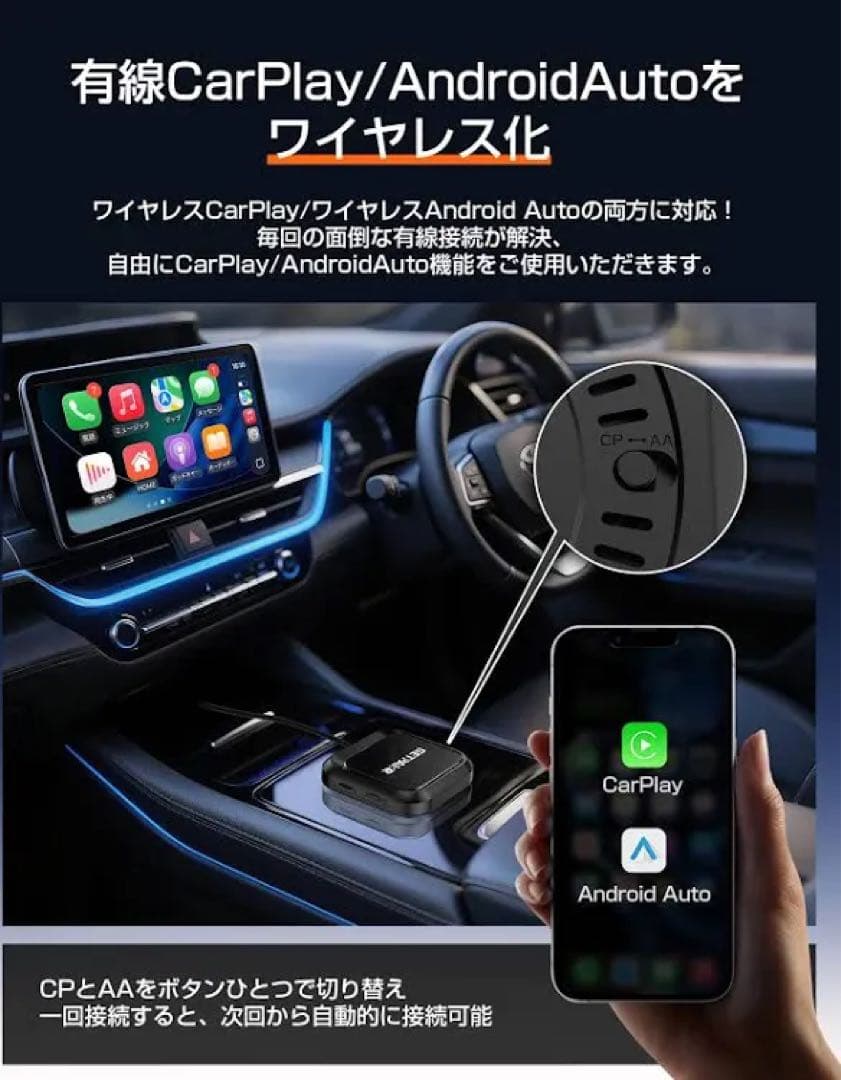 カーナビ CarPlay AIBox Android 13.0 GatPairr
