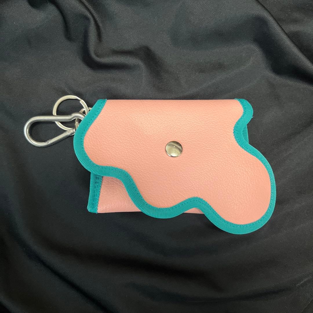 norienomoto キーケース ピンク×ブルー×オフホワイト