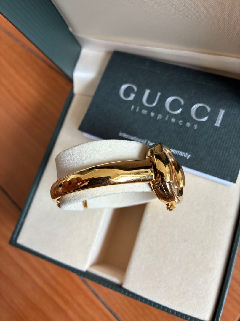 GUCCI グッチ 1400L レディース 腕時計 ゴールド文字盤 稼働品