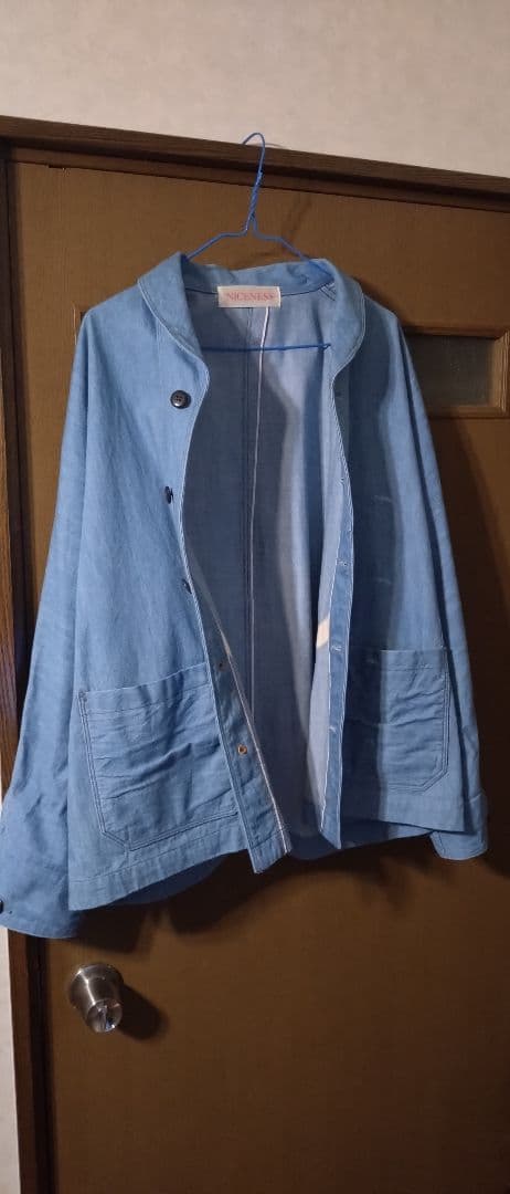 NICENESS WOODS 10.8ozデニムカバーオール ブルー M