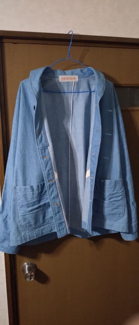 NICENESS WOODS 10.8ozデニムカバーオール ブルー M