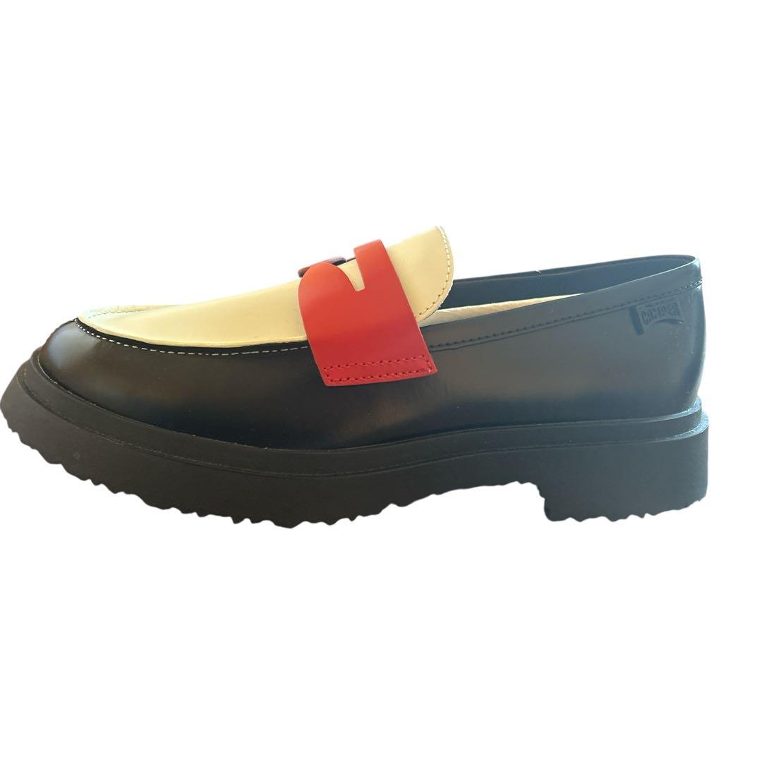 【極美品】カンペール TWINS 41 ローファー 左右非対称 白部分シワ有 箱