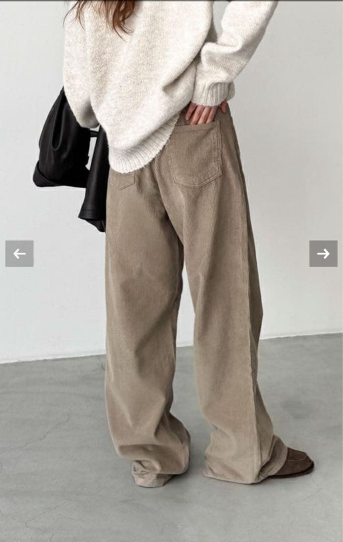 El mar コーデュロイワイドパンツ