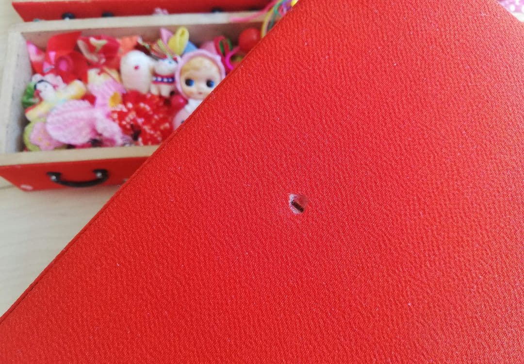 昭和レトロ　雛道具　ミニチュア布張りタンス　文化人形　ヘロヘロ人形　着せ替え人形