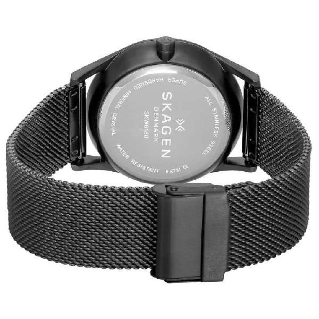 新品SKAGEN SKW6180 メンズ時計 ダークグレー メッシュバンド