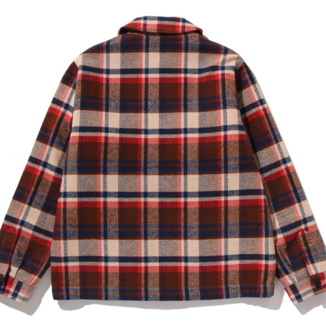 ジャケット・アウター BAPE CHECK CPO ZIP JACKET