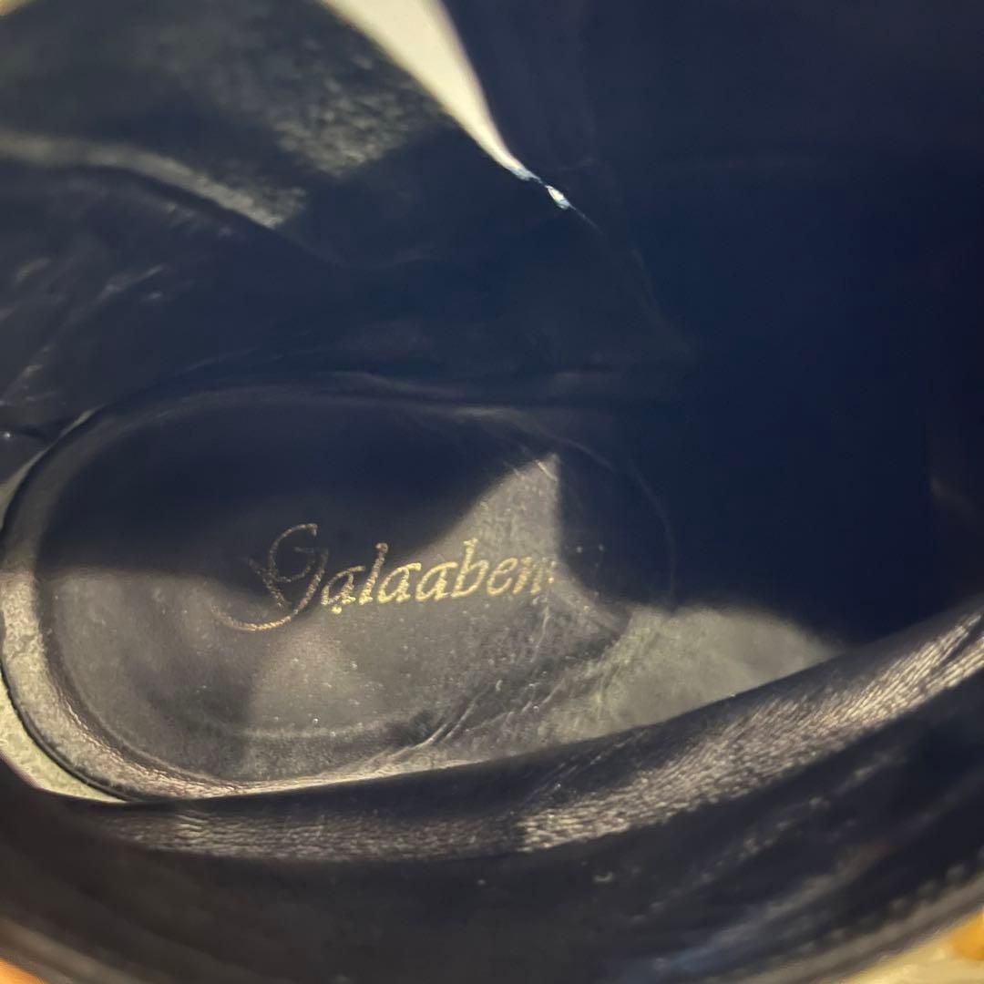 galaabend ヒールブーツ レザー ブラック