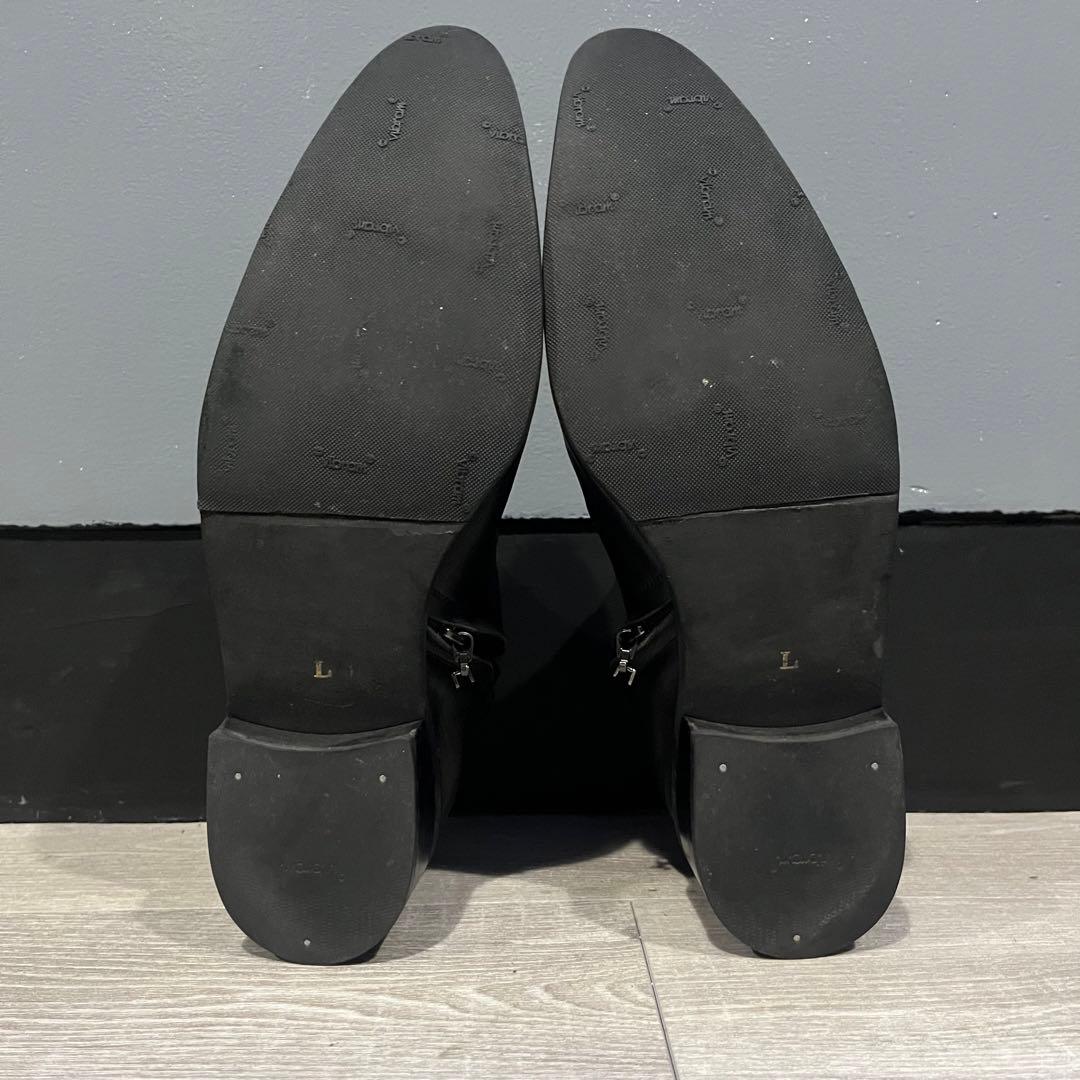 galaabend ヒールブーツ レザー ブラック