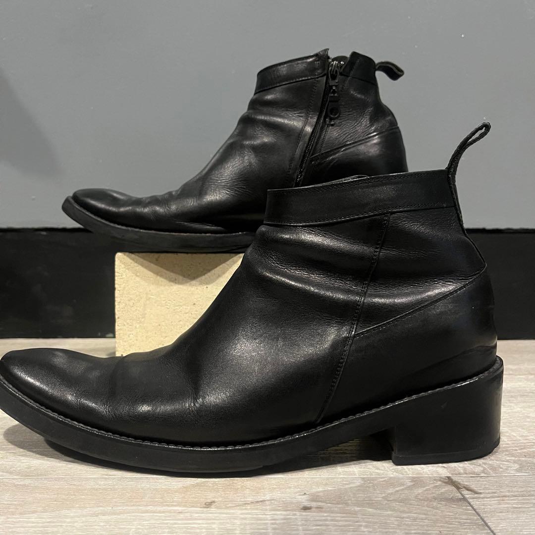 galaabend ヒールブーツ レザー ブラック