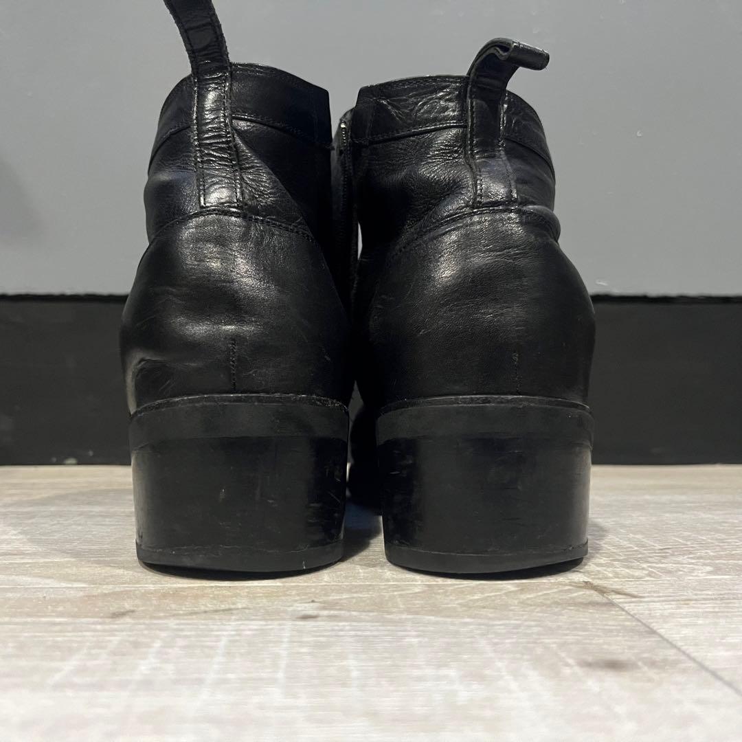 galaabend ヒールブーツ レザー ブラック