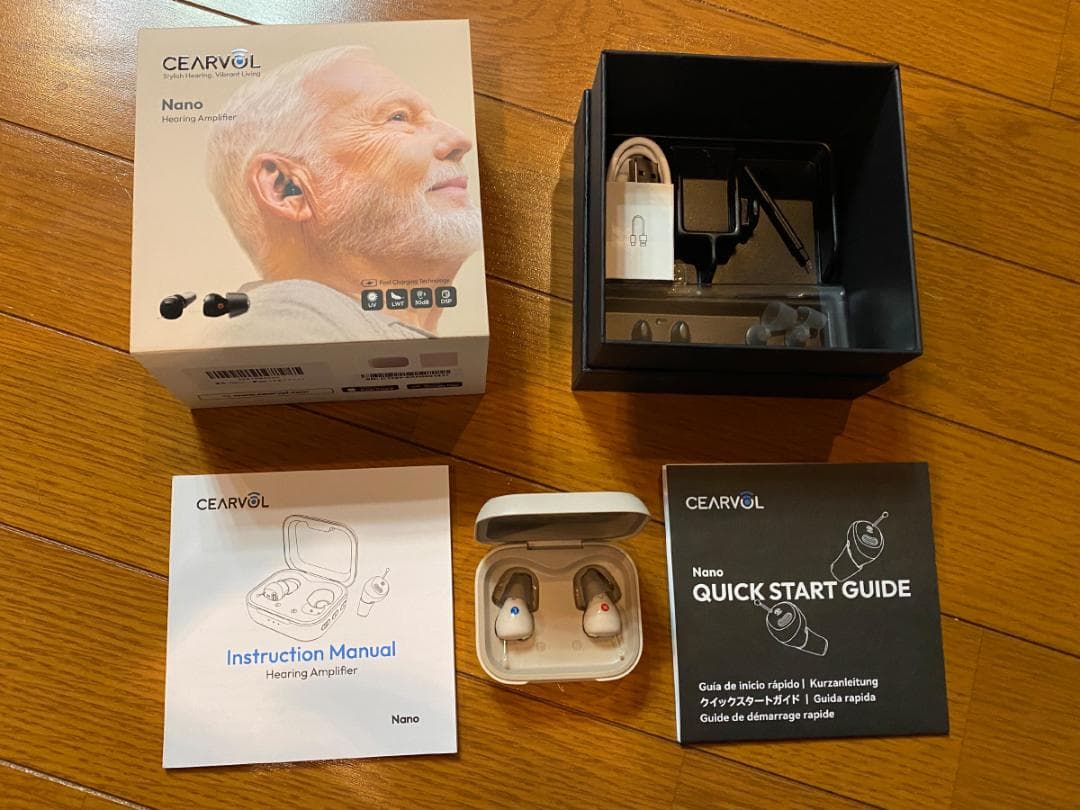 【ほぼ新品】Cearvol Nano 集音器 ワイヤレスイヤホン 簡易補聴器