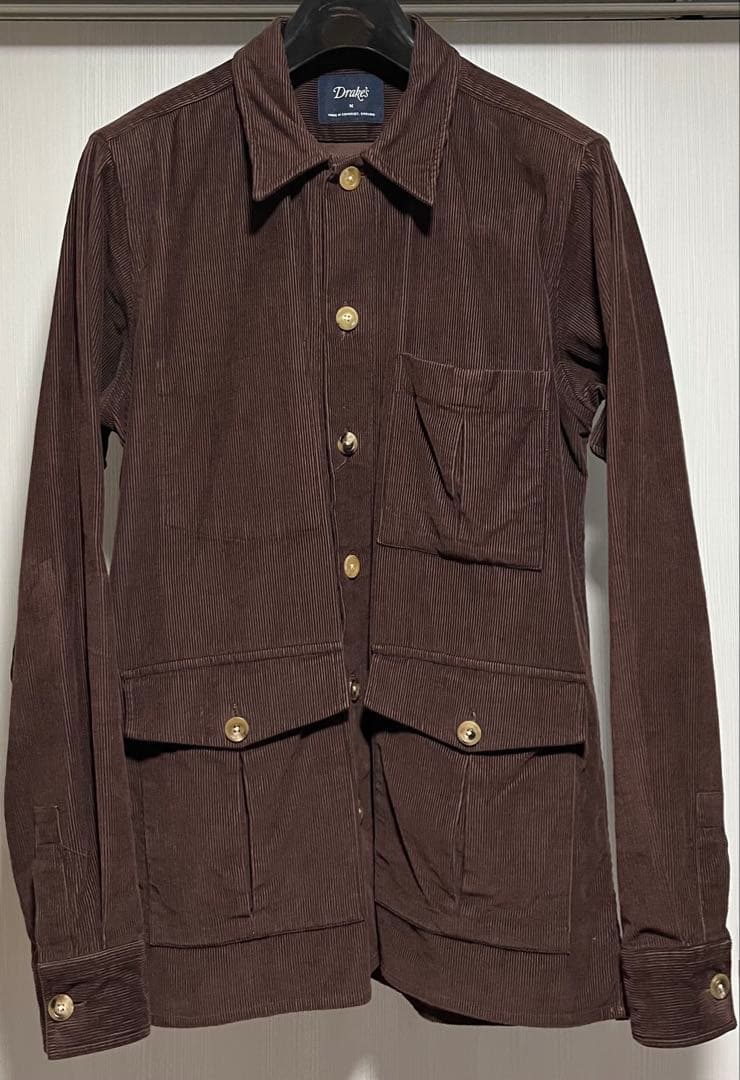 Drake's ドレイクス オーバーシャツ シャツジャケット M コーデュロイ