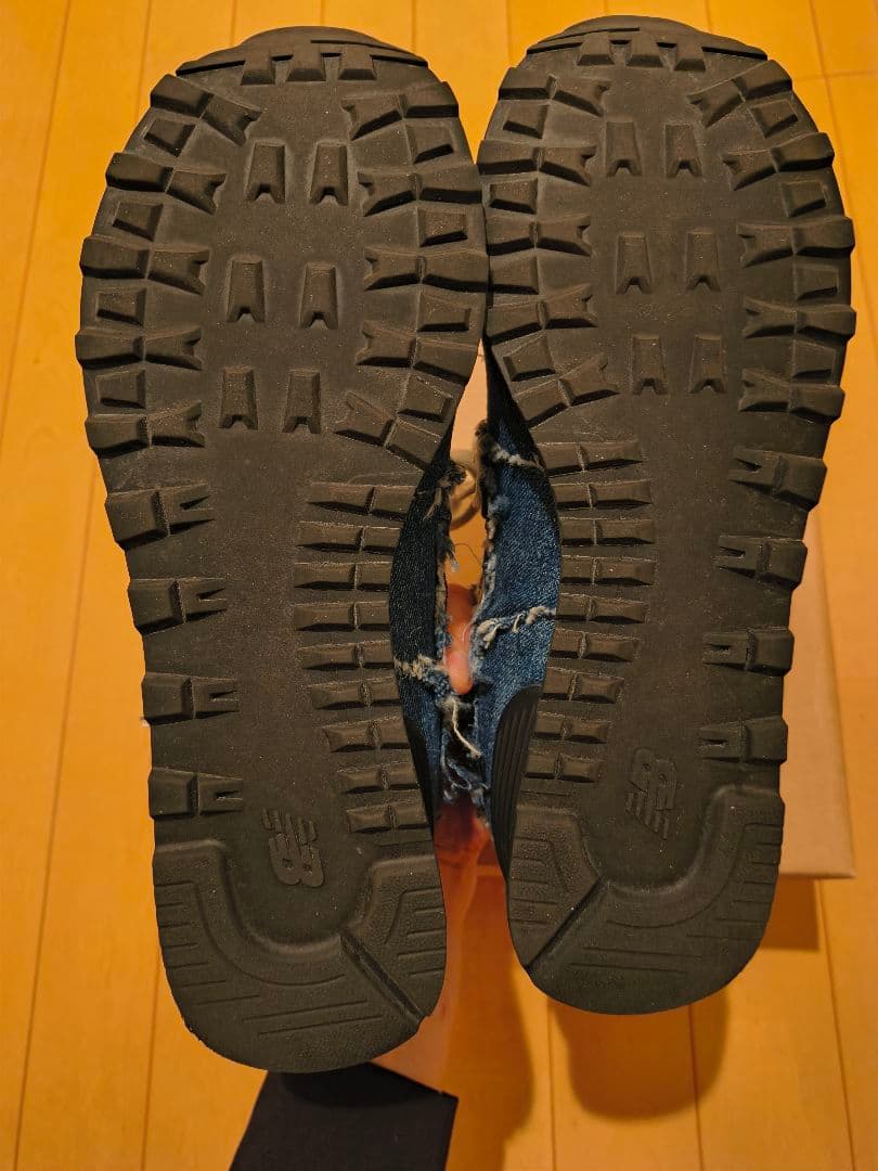 New Balance デニムスニーカー フリンジ加工