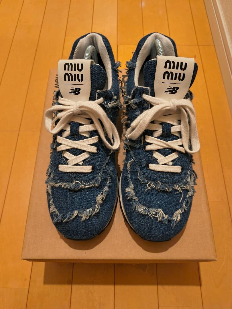 New Balance デニムスニーカー フリンジ加工