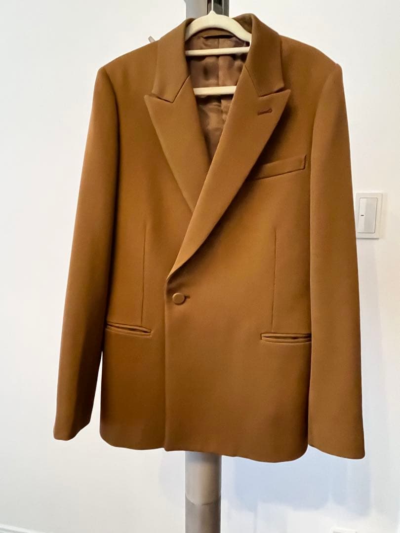ブラウン テーラードジャケット ダブルボタン
