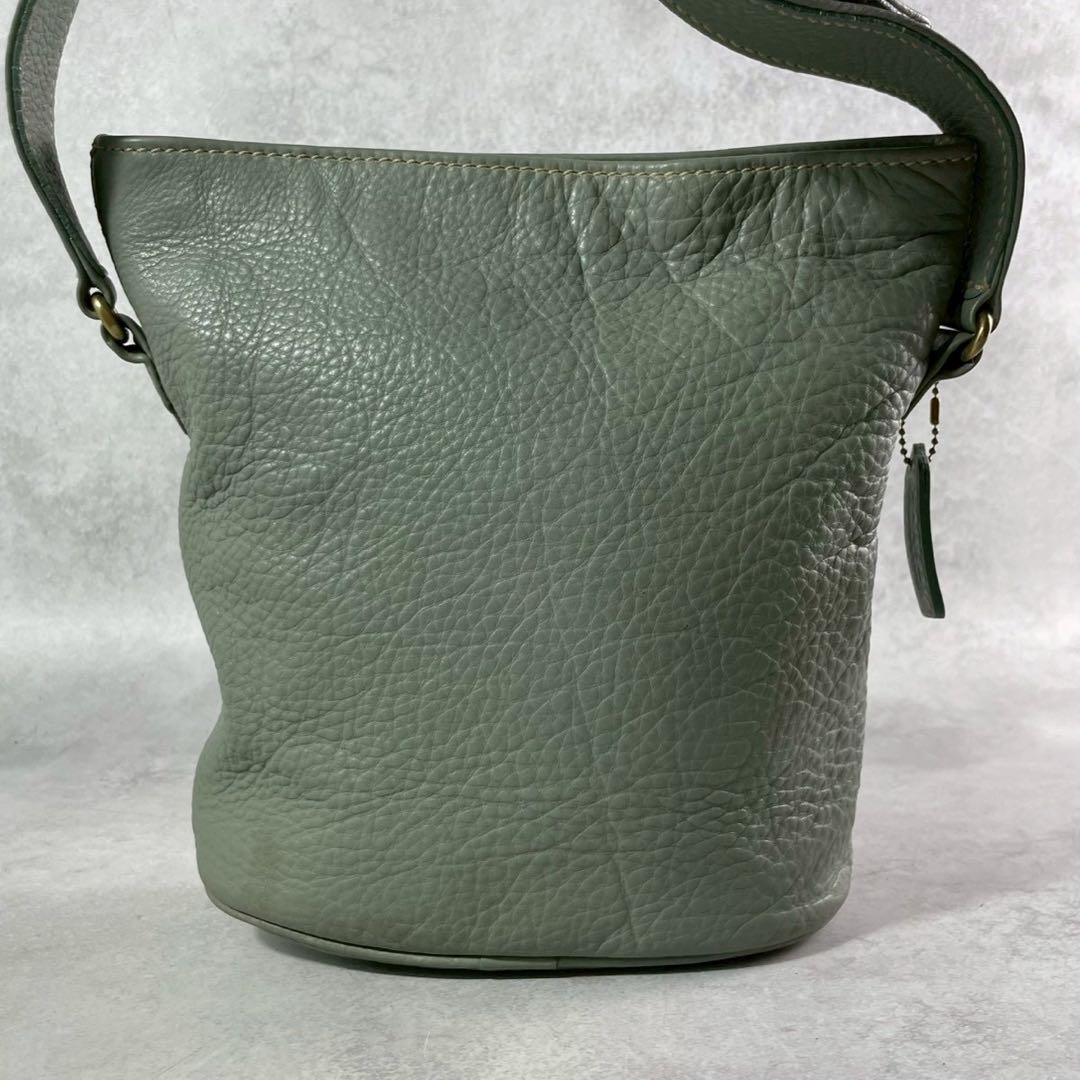 ✨稀少✨美品✨オールドコーチ　ソノマ　バケットバッグ　クロスボディ　レザー　緑