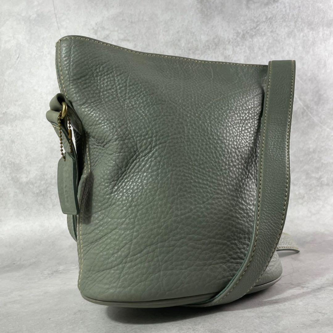 ✨稀少✨美品✨オールドコーチ　ソノマ　バケットバッグ　クロスボディ　レザー　緑