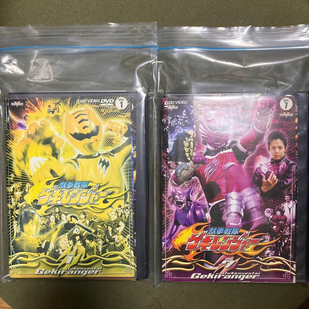 獣拳戦隊ゲキレンジャー DVD 全12巻(レンタル落ち)