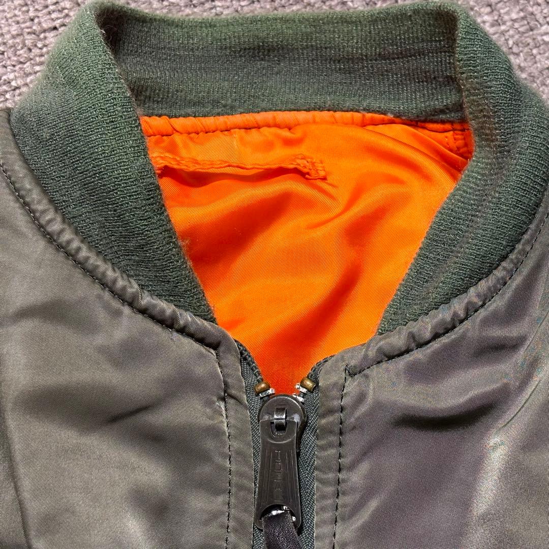 【美品】80s USA製 ALPHA INDUSTRIES MA-1 L 短丈