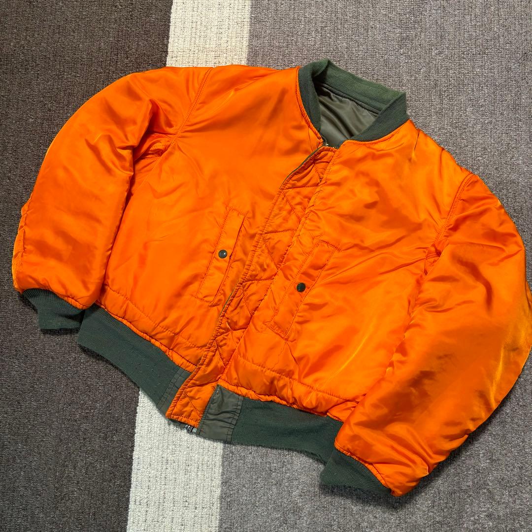 【美品】80s USA製 ALPHA INDUSTRIES MA-1 L 短丈