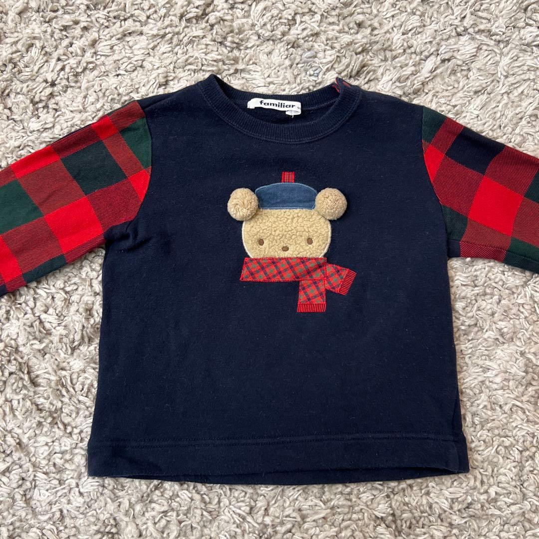 familiar 90cm 長袖トップスセット