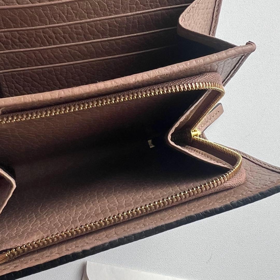 10 極上美品 GUCCI グッチ マーモント 2つ折り財布