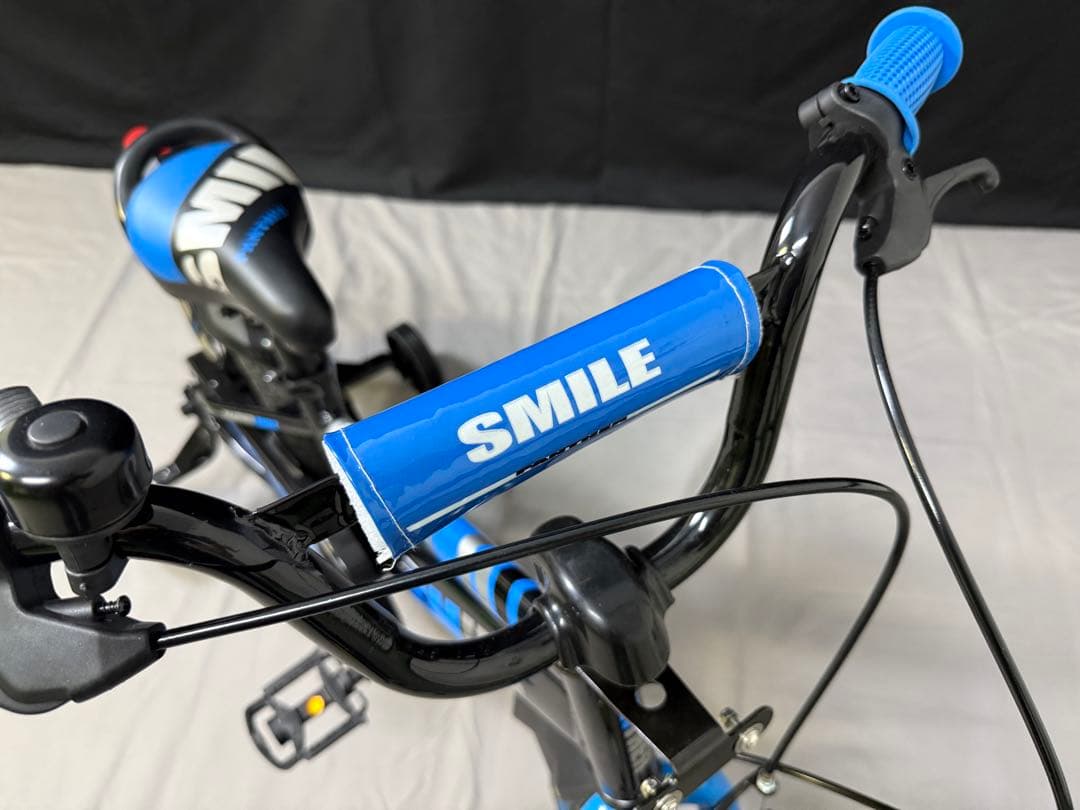 14インチ PANTHER SMILE 子供用自転車 補助輪付き ブラックブルー