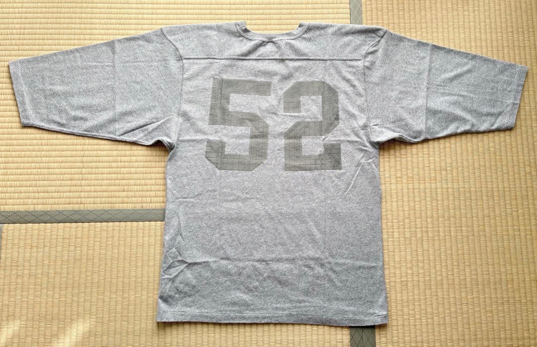 SAFARI×JM グリッドパターン リフレクタープリント フットボールTシャツ