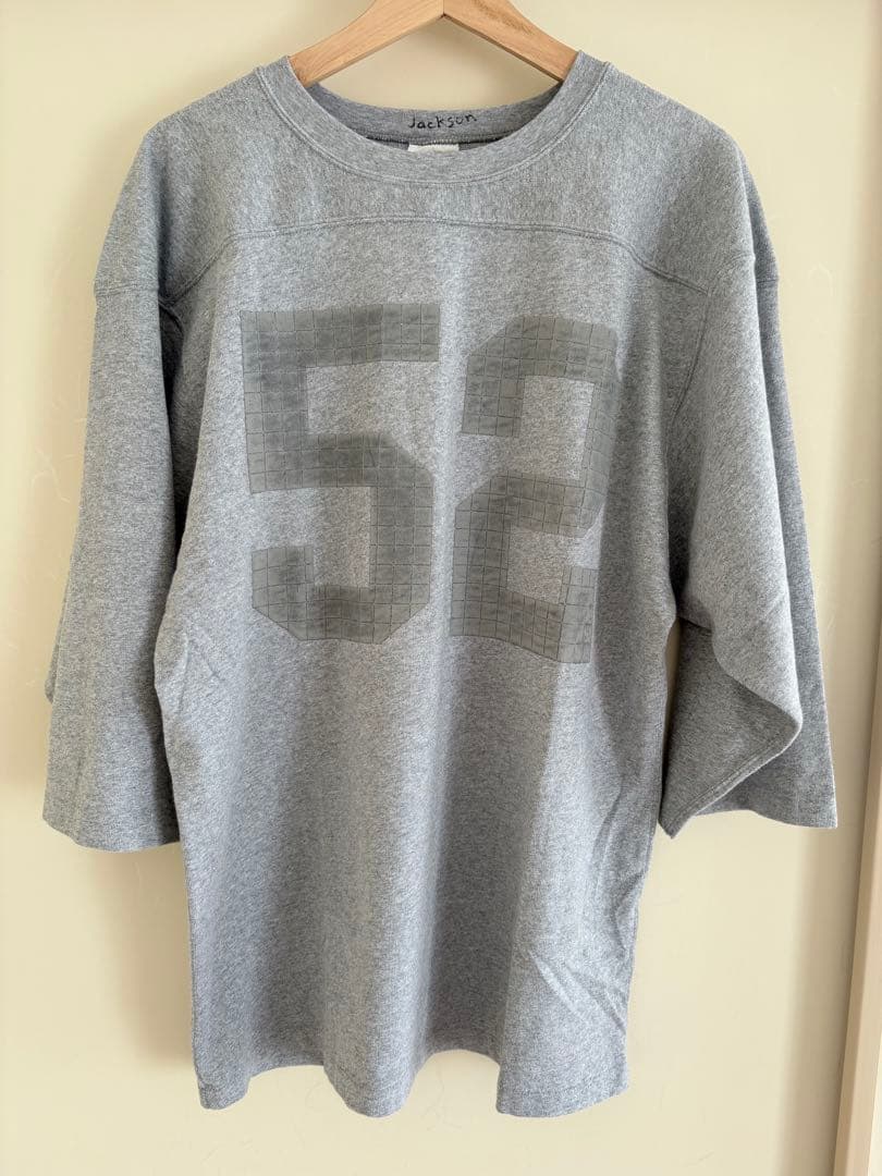 SAFARI×JM グリッドパターン リフレクタープリント フットボールTシャツ