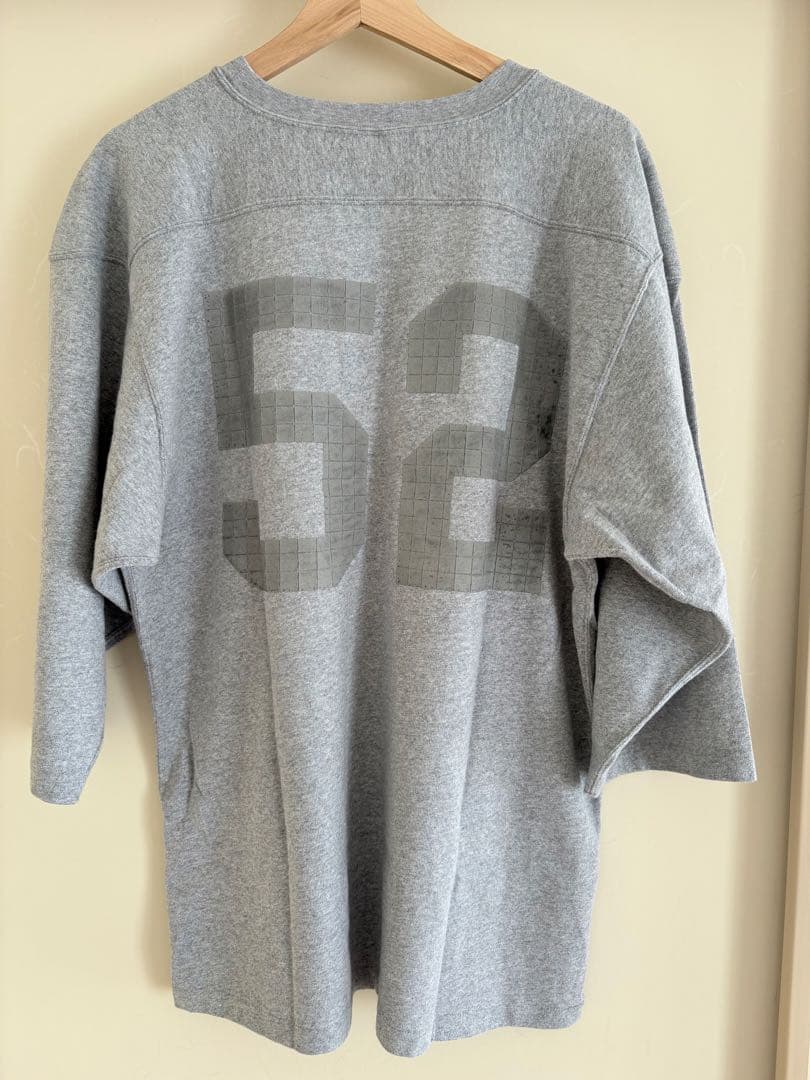 SAFARI×JM グリッドパターン リフレクタープリント フットボールTシャツ