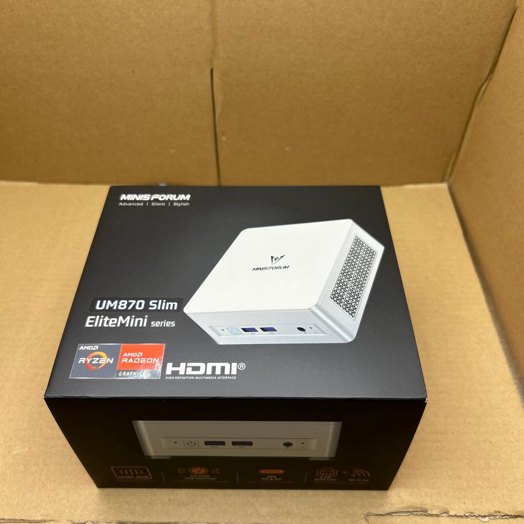 ジャンクMINISFORUM UM870 Slim ミニpc 32GB 1TB