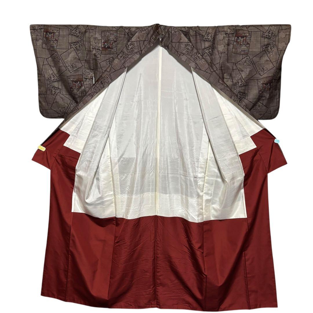 美品　袷　証紙　泥染め　本場奄美大島紬　フルセット　4点　貴重柄　クリスマス