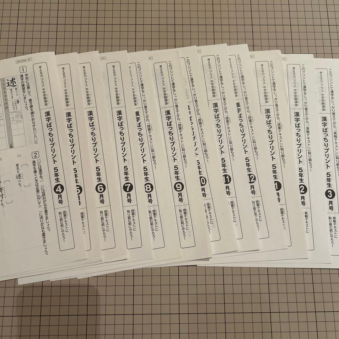 2021年度進研ゼミ中学受験講座5年生 教材セット