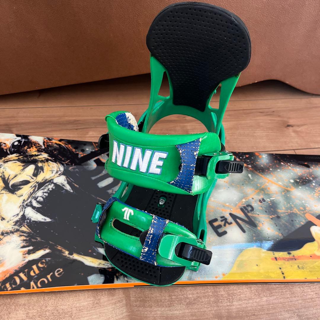 ようグラトリ、ジブエンデバースノーボード テックナインバインディング付き
