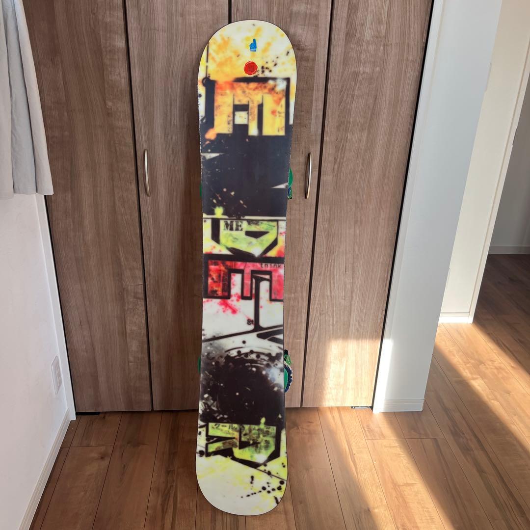 ようグラトリ、ジブエンデバースノーボード テックナインバインディング付き