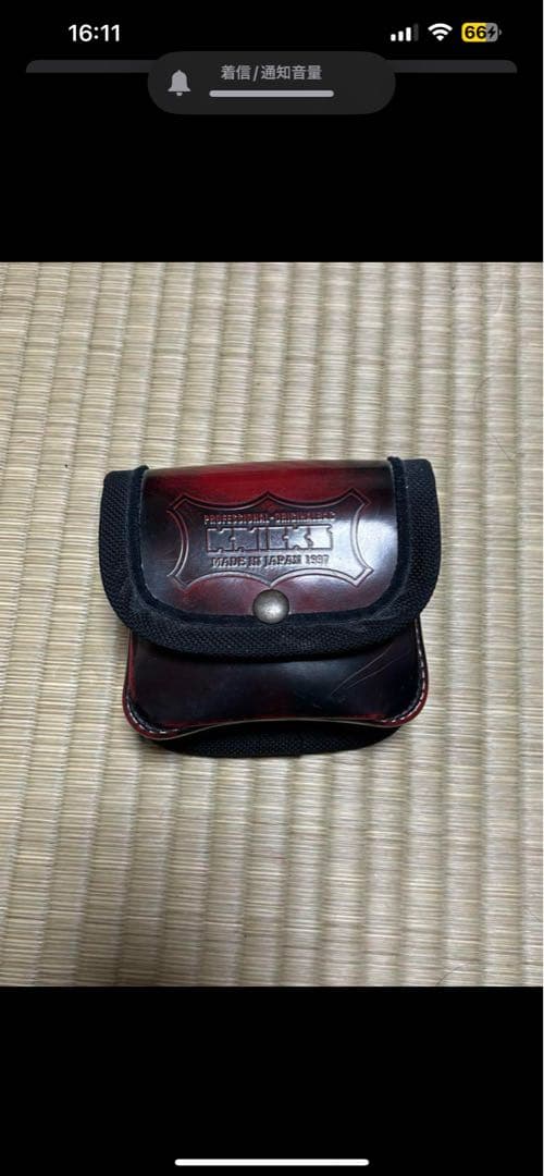 レ*ド様 ニックスガラス革小物ポーチ