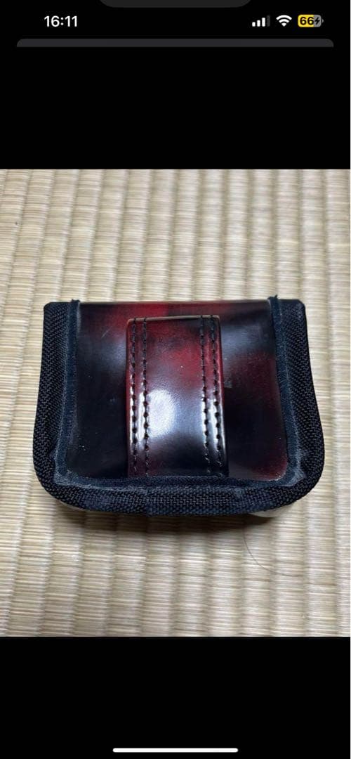 レ*ド様 ニックスガラス革小物ポーチ