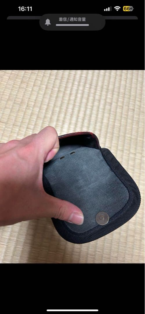 レ*ド様 ニックスガラス革小物ポーチ