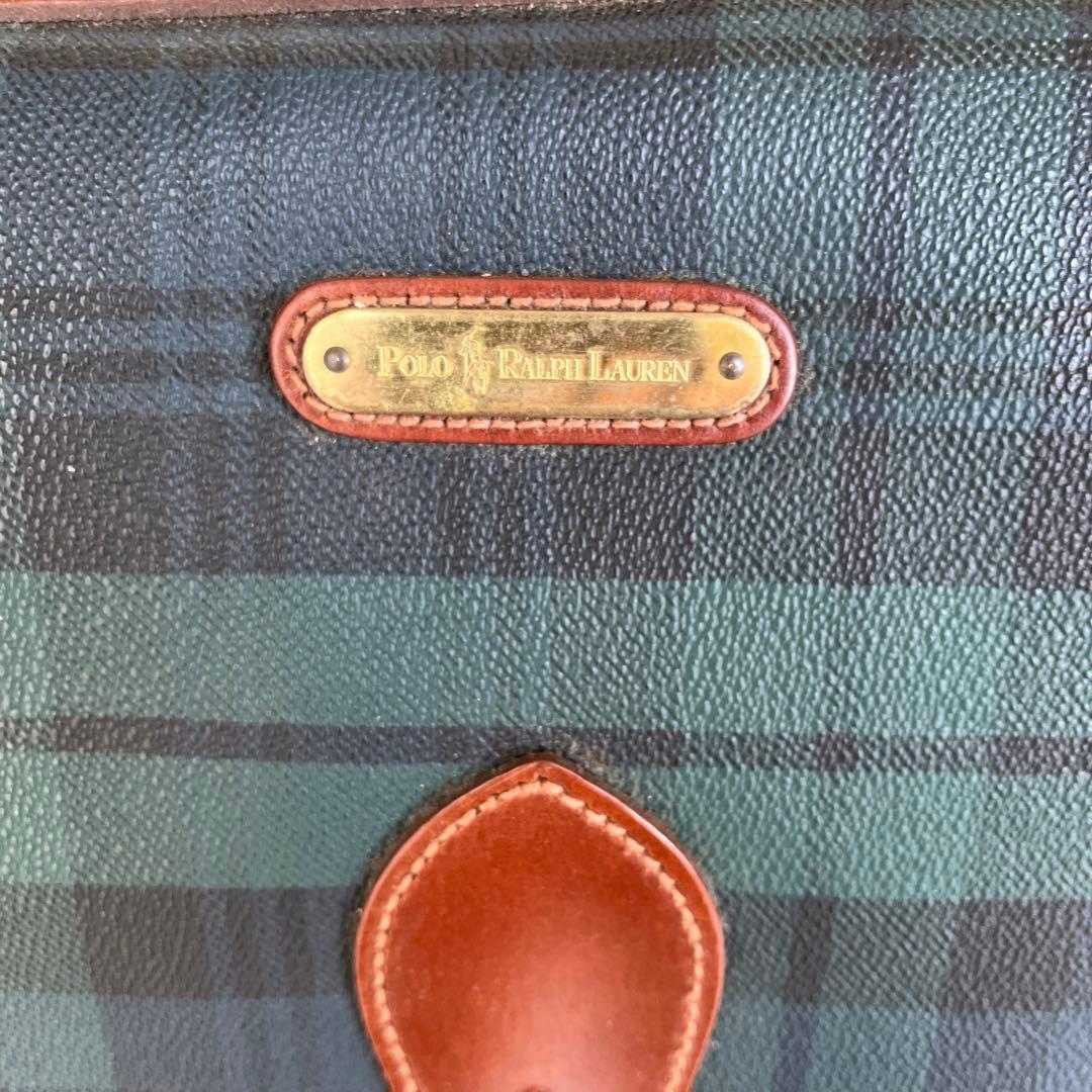 ラルフローレンの渋いチェック柄のボストンバッグ