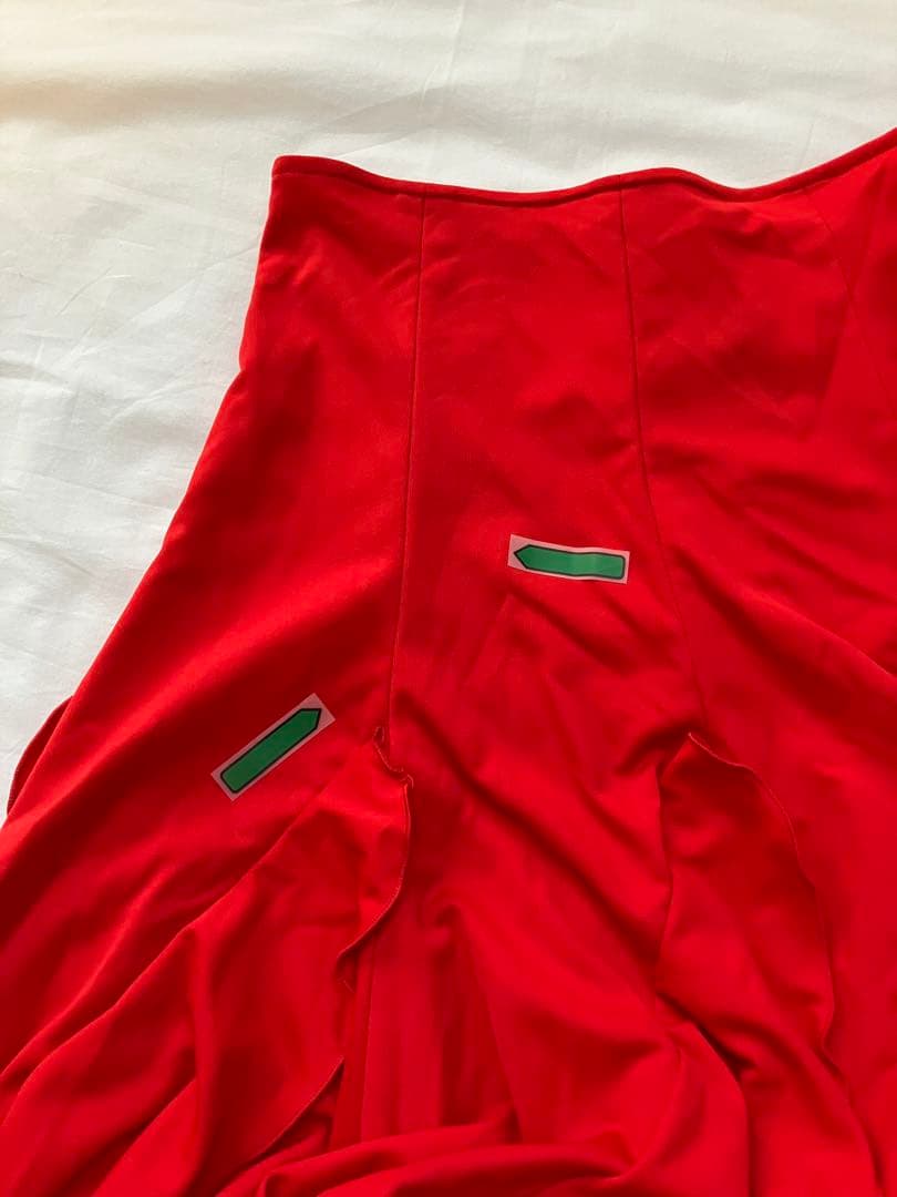 ソニアジョーンズ　フラメンコ　ファルダ　スカート　レッド　無地