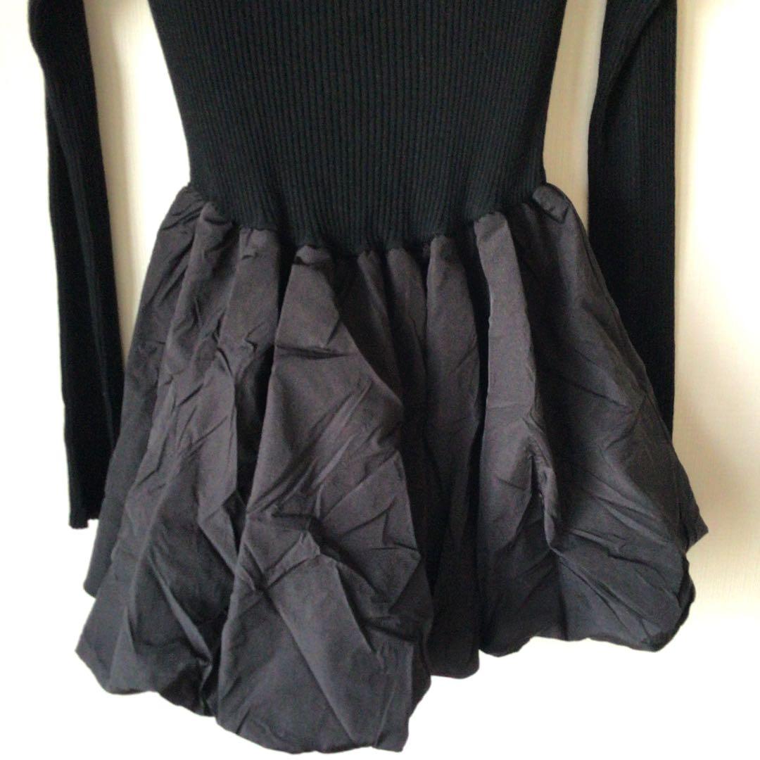 新品タグ付きlouren peplum docking knit