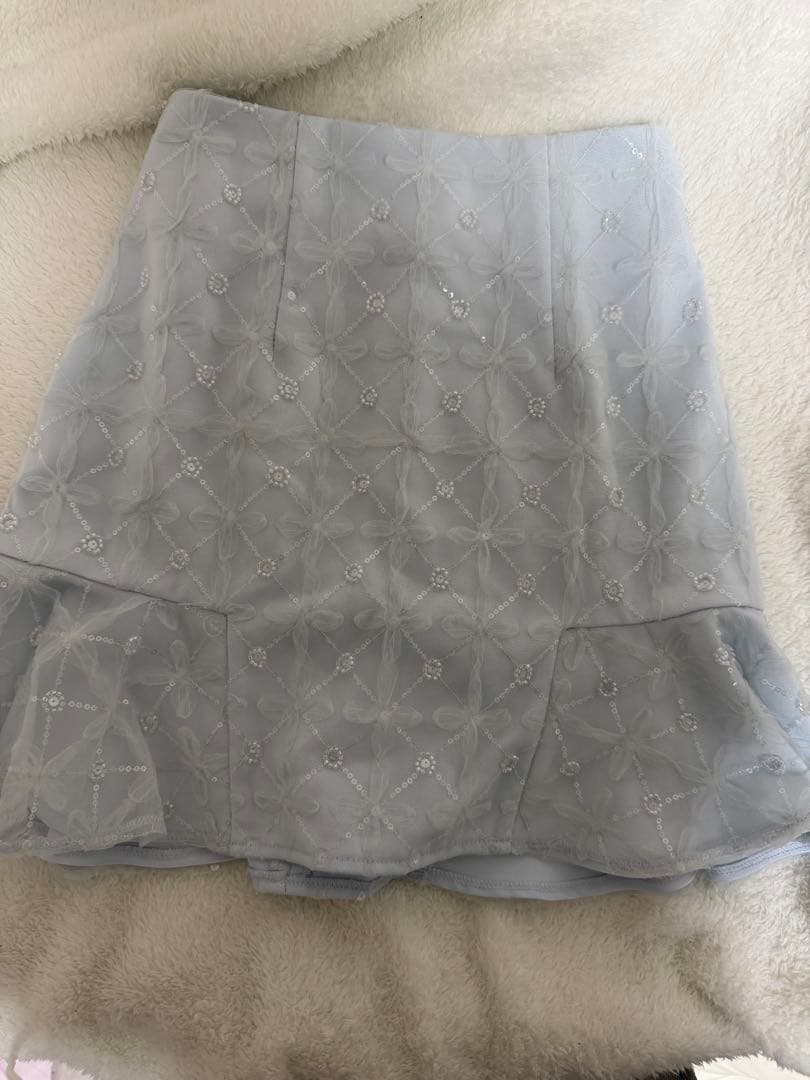 ROBE de FLEURS ブルーミニドレス