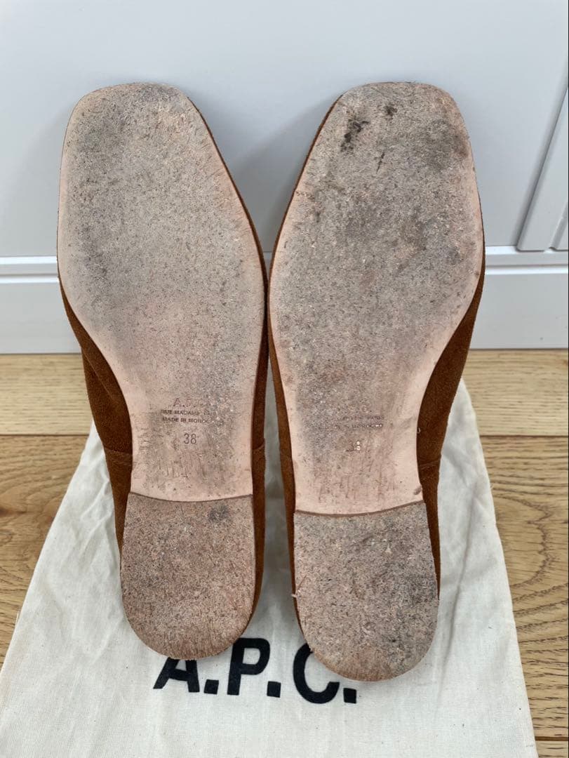 A.P.C. ブラウン ポルセリ　バレエシューズ