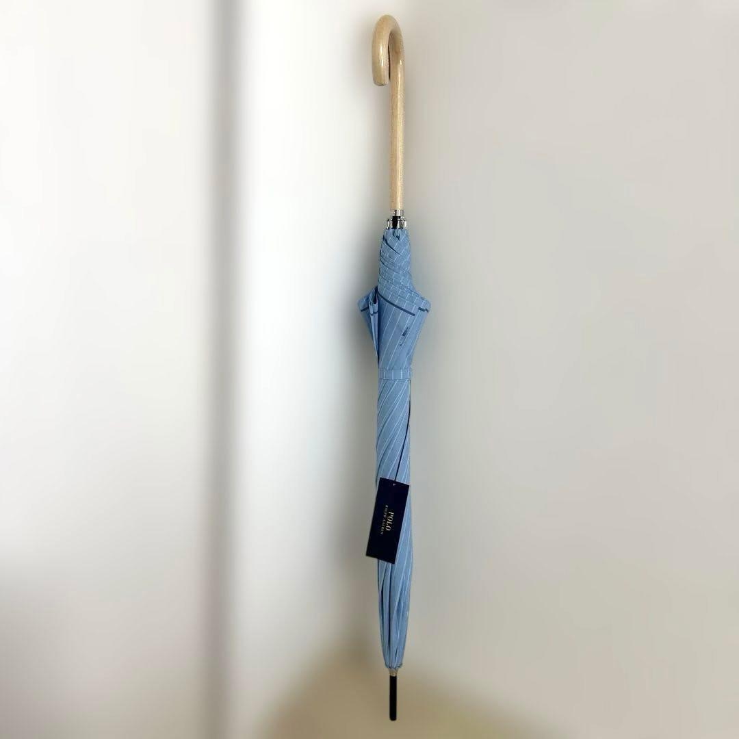 新品未使用タグ付）　ポロラルフローレン長傘　ロゴ刺繍スカイブルー60㎝
